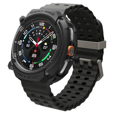 Spigen Rugged Armor Case for Samsung Galaxy Watch 8 Classic 46mm - Matte Black