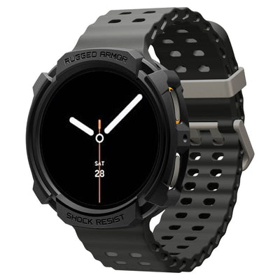 Spigen Rugged Armor Case for Samsung Galaxy Watch 8 44mm - Matte Black