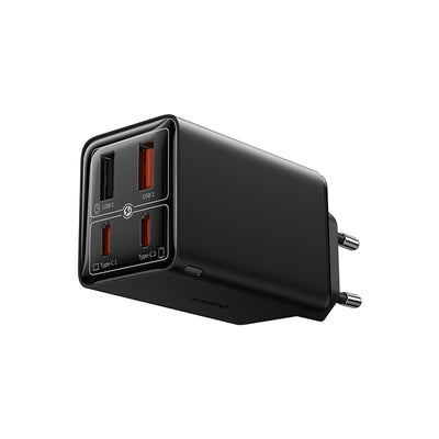 Baseus GaN6 Pro Charger 65W 2 x USB-C 2 x USB-A with Black USB-C Cable 100W 1m - Black