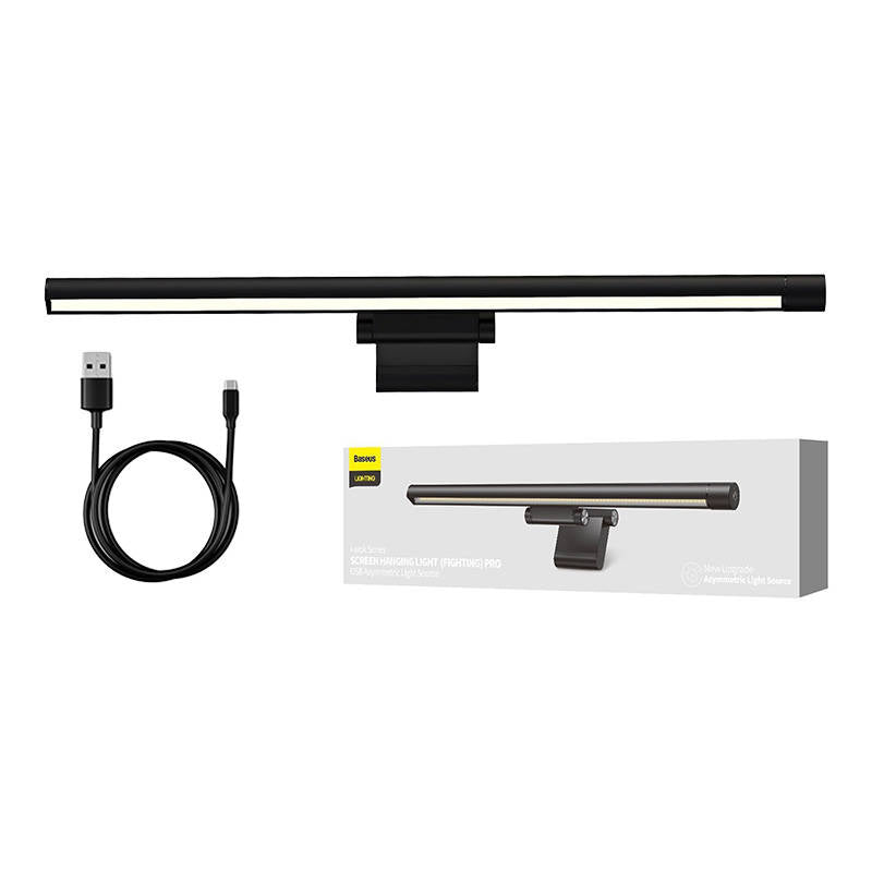 Baseus i-wok Pro series USB stepless dimming screen hanging light (fighting) Black - Product Image 1