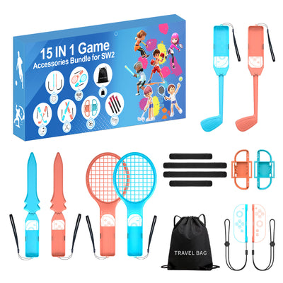 Nintendo Switch 15-in-1 Family Accessory Pack 2 - Orange and Blue Set — Hurtel