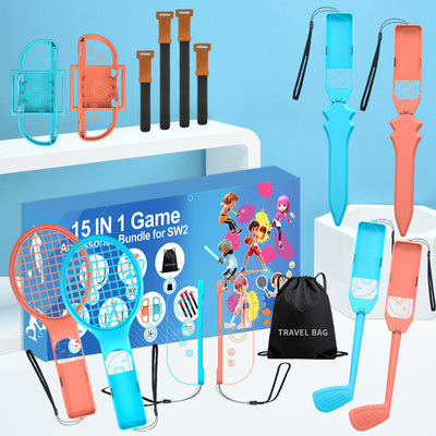Nintendo Switch 15-in-1 Family Accessory Pack 2 - Orange and Blue Set — Hurtel