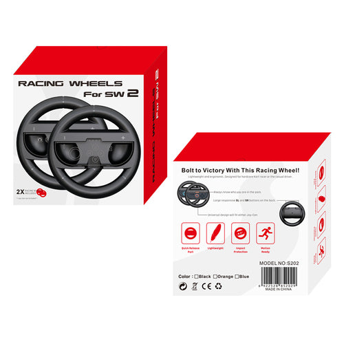 Racing Wheel for Nintendo Switch 2 Joy-Con Controller (Pack of 2) - Black — Hurtel