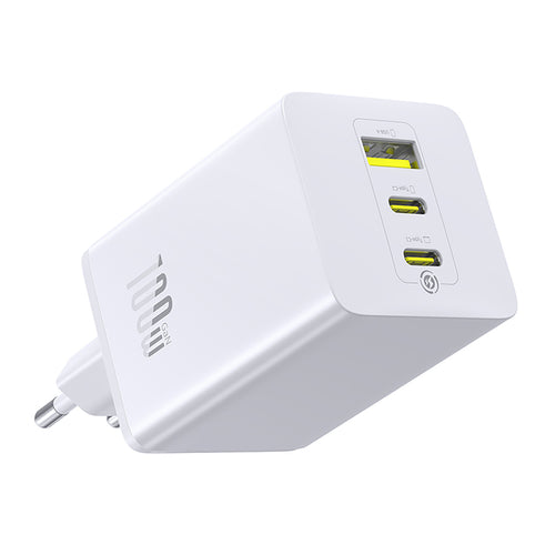 Baseus EnerFill FE11 2 x USB-C / USB-A 100W Wall Charger - White