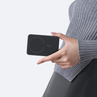 Baseus EnerFill FM11 Ultra-Mini 10000mAh 22.5W MagSafe Compatible Power Bank with Baseus Simple USB-C 20V/3A 30cm Cable - Bla