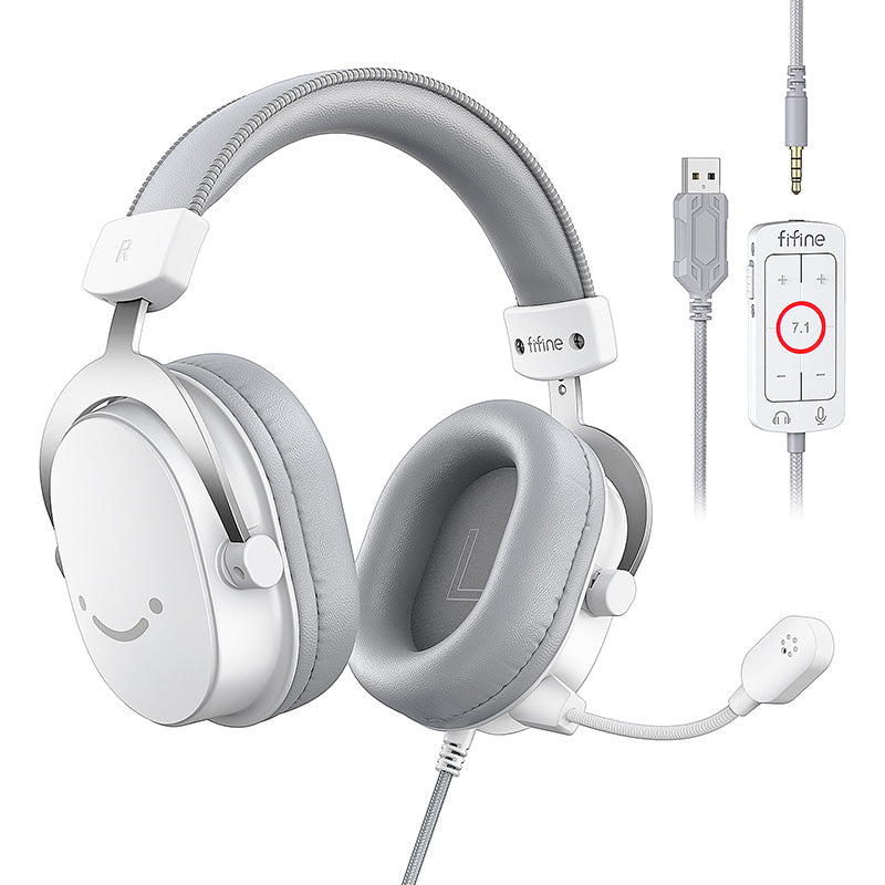 Fifine H9W gaming headphones (white) - Image 3