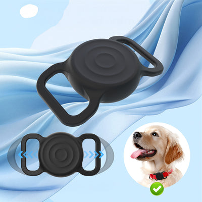 AirTag silicone waterproof case for dog or cat collar - black — Hurtel