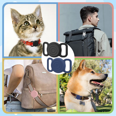 AirTag silicone waterproof case for dog or cat collar - black — Hurtel