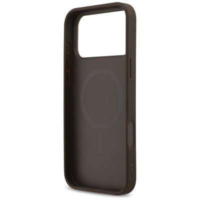 Guess 4G Printed Stripes MagSafe case for iPhone 17 Pro Max - brown