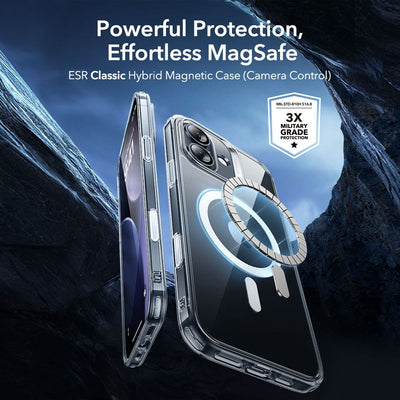 ESR Classic Hybrid MagSafe + Tempered Glass Set for iPhone 17 - Clear