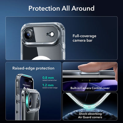 ESR Classic Hybrid MagSafe + Tempered Glass Set for iPhone 17 Air - Clear