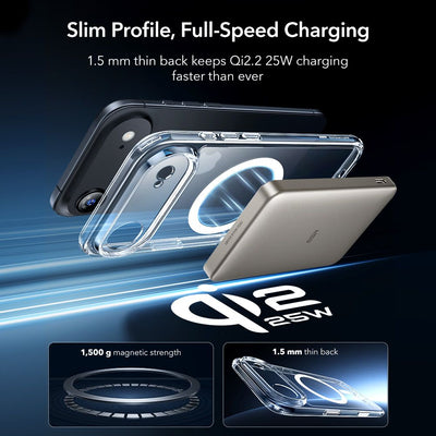 ESR Classic Hybrid MagSafe + Tempered Glass Set for iPhone 17 Air - Clear