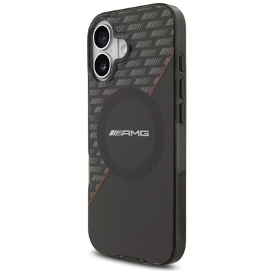 AMG Double Layer Transparent Rhombs MagSafe Case for iPhone 17 - Black and Red — Mercedes