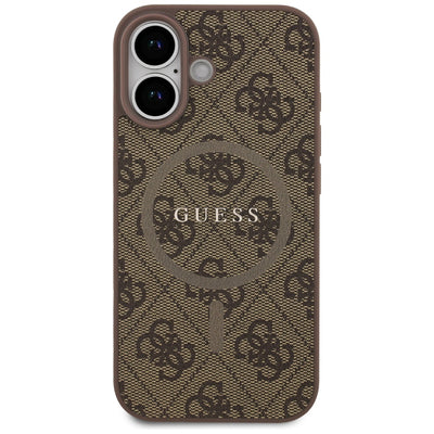 Guess 4G Ring Classic Logo MagSafe Case for iPhone 17 - Brown