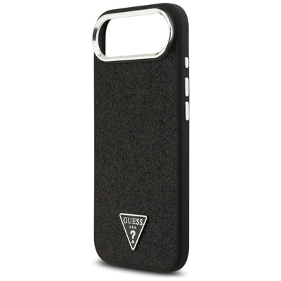 Guess Glitter Triangle Logo MagSafe Case for iPhone 17 Air - Black
