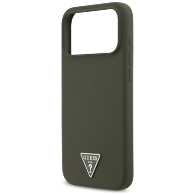 Guess Silicone Triangle Logo MagSafe Case for iPhone 17 Pro Max - Green