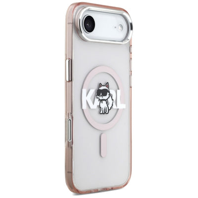 Karl Lagerfeld IML Choupette Sketch Logo MagSafe Case for iPhone 17 Air - Pink