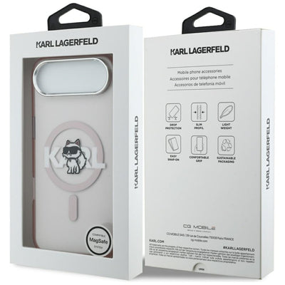 Karl Lagerfeld IML Choupette Sketch Logo MagSafe Case for iPhone 17 Air - Pink