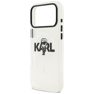 Karl Lagerfeld IML Karl Sketch Logo MagSafe Case for iPhone 17 Pro Max - Transparent