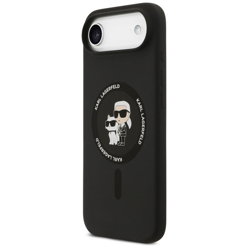 Karl Lagerfeld Silicone Karl&Choupette Ring MagSafe Case for iPhone 17 Air - Black