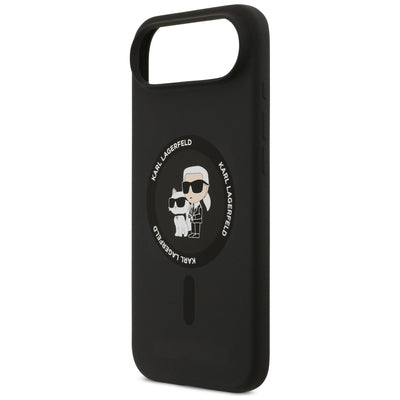 Karl Lagerfeld Silicone Karl&Choupette Ring MagSafe Case for iPhone 17 Air - Black