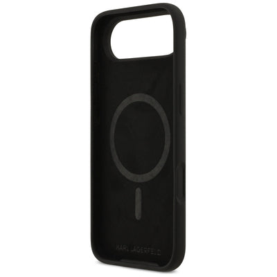 Karl Lagerfeld Silicone Karl&Choupette Ring MagSafe Case for iPhone 17 Air - Black