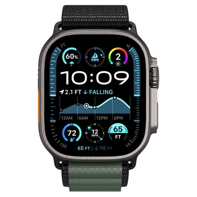 Strap Spigen WBF1 Strap for Apple Watch 44 / 45 / 46 / 49 mm - Black and Green