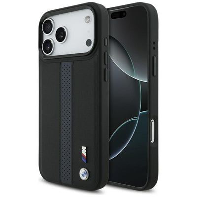 BMW M Perforated Stripe Logo MagSafe Case for iPhone 17 Pro Max - Blue