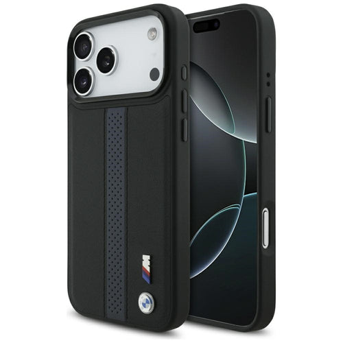 BMW M Perforated Stripe Logo MagSafe Case for iPhone 17 Pro Max - Blue