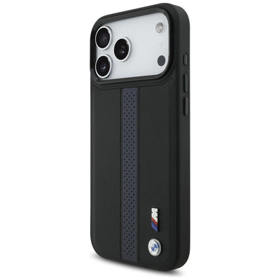 BMW M Perforated Stripe Logo MagSafe Case for iPhone 17 Pro Max - Blue