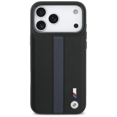 BMW M Perforated Stripe Logo MagSafe Case for iPhone 17 Pro Max - Blue