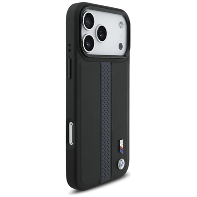 BMW M Perforated Stripe Logo MagSafe Case for iPhone 17 Pro Max - Blue