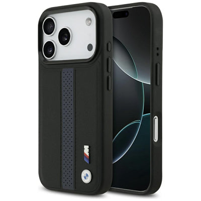 BMW M Perforated Stripe Logo MagSafe Case for iPhone 17 Pro - Blue