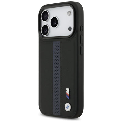BMW M Perforated Stripe Logo MagSafe Case for iPhone 17 Pro - Blue