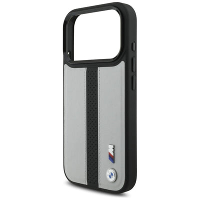 BMW M Perforated Stripe Logo MagSafe Case for iPhone 17 Pro - Gray