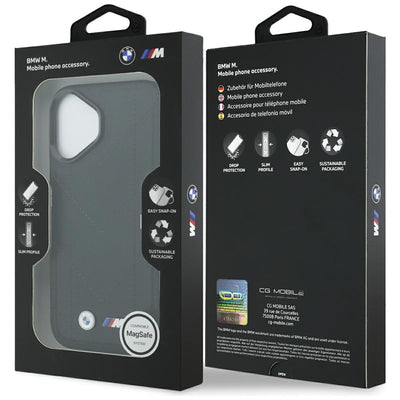 BMW M Quilted Logo MagSafe iPhone 17 Case - Black