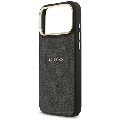 Guess 4G PU Classic Logo MagSafe case for iPhone 17 Pro Max - black