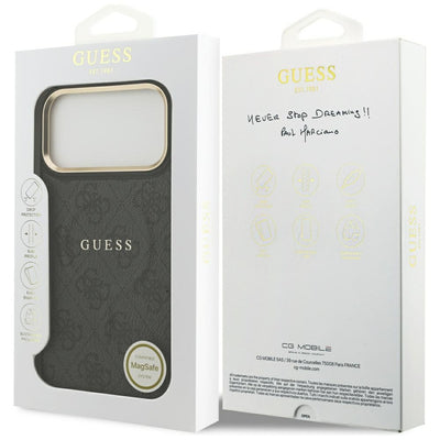 Guess 4G PU Classic Logo MagSafe case for iPhone 17 Pro Max - black