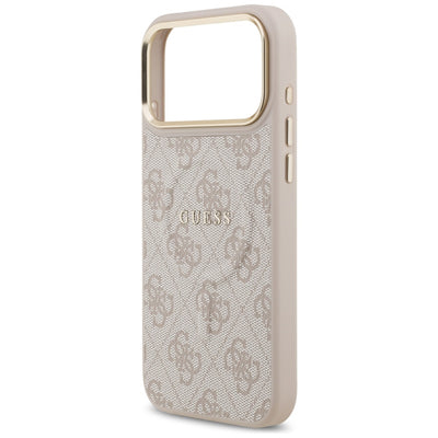 Guess 4G PU Classic Logo MagSafe Case for iPhone 17 Pro Max - Pink