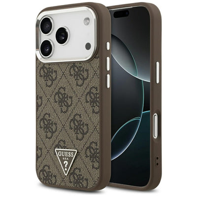 Guess 4G Triangle Logo MagSafe case for iPhone 17 Pro - brown