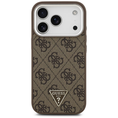 Guess 4G Triangle Logo MagSafe case for iPhone 17 Pro - brown