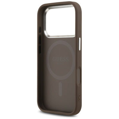 Guess 4G Triangle Logo MagSafe case for iPhone 17 Pro - brown