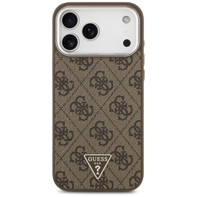 Guess 4G Triangle Logo MagSafe case for iPhone 17 Pro Max - brown
