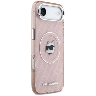 Karl Lagerfeld IML Choupette Head Logo MagSafe Case for iPhone 17 Air - Pink