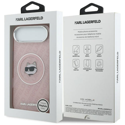 Karl Lagerfeld IML Choupette Head Logo MagSafe Case for iPhone 17 Air - Pink