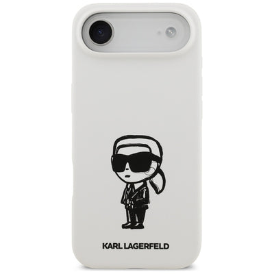 Karl Lagerfeld Silicone Karl Sketch & Logo MagSafe Case for iPhone 17 Air - White