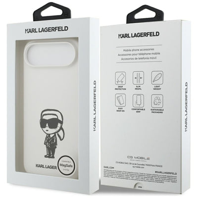 Karl Lagerfeld Silicone Karl Sketch & Logo MagSafe Case for iPhone 17 Air - White