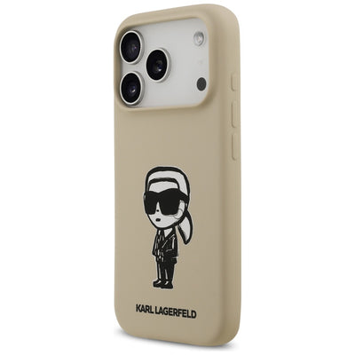 Karl Lagerfeld Silicone Karl Sketch & Logo MagSafe Case for iPhone 17 Pro - Brown