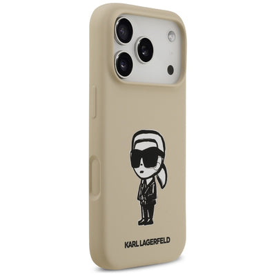 Karl Lagerfeld Silicone Karl Sketch & Logo MagSafe Case for iPhone 17 Pro - Brown
