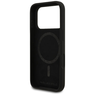 Karl Lagerfeld Silicone Karl Sketch & Logo MagSafe Case for iPhone 17 Pro - Black